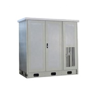 Armoire extérieure en acier galvanisé W-TEL 20U, niveau de protection IP65, double compartiment, boîtier pour instruments électroniques, télécommunications