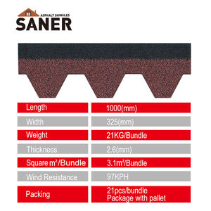 Mosaïque asphalte bardeaux couvreurs Chine fabrication <span class=keywords><strong>pas</strong></span> <span class=keywords><strong>cher</strong></span> architectural bardeaux asphalte sur le toit Personnaliser la couleur - Product Image 5