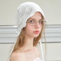 Vente en gros de chapeaux d'été doux pour femmes tricotés au crochet Écharpe triangle Baotou Couvre-chef pour femmes