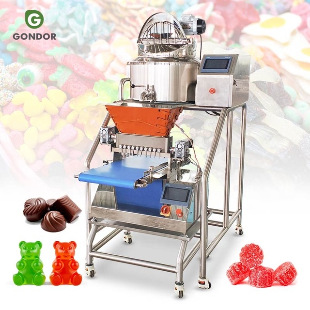 Automatic Depositer Soft Candy Jelly Bean Making Extruder Chocolate Gummy Ring Vitamin Make Machine Lab Scale