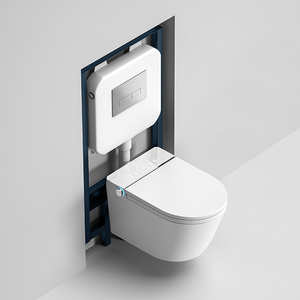 WC intelligent suspendu avec bidet intégré et capteur de pied pour chasse d'eau automatique, ensemble complet HMW-GS1 Lo - Product Image 6