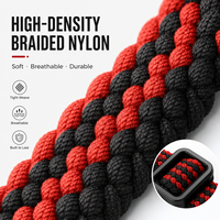 Bracelet en nylon tressé pour Xiaomi Smart Band 8 9 10, sangle de remplacement réglable avec fermoir magnétique coulissant pour le sport ou l'usage quotidien