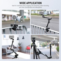 Bras Articulé Magique à Friction Variable 5KG, Type Manfrotto 244 143A, avec Support pour Appareil Photo et Vidéo Studio