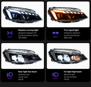 ไฟหน้า LED สำหรับรถยนต์ VW Golf 7 รุ่นปี 2013-2017 ยี่ห้อ AURON คุณภาพสูง ให้แสงสว่างระดับ Low Beam แรงดันไฟฟ้า 12V 36W ความสว่าง 6000 ลูเมน 6000K ใช้ได้กับรถยนต์ทั่วไป รับประกัน 6 เดือน - Product Image 2