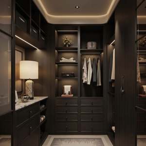 Armoires en bois modernes avec tiroir et design à panneaux pour chambre à coucher, salon, appartement, hôtel - Product Image 4