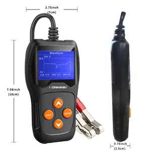 Otomotiv dijital 12 V kurşun asit CCA pil test cihazı BT100 akü analizörü kw600 araba pil test cihazı ile lehçe