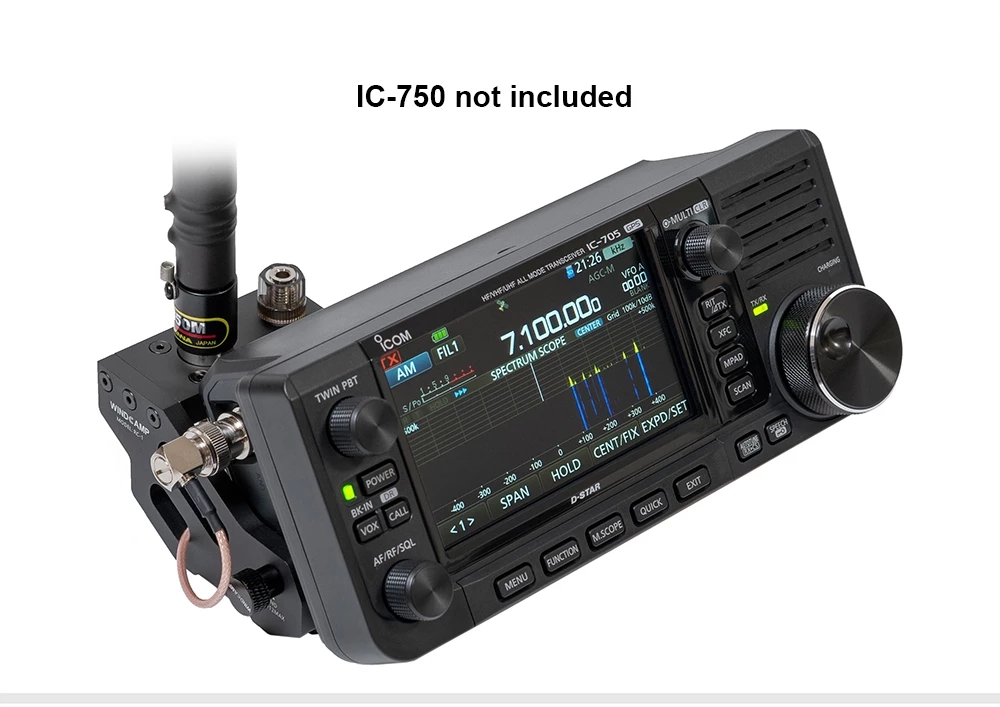 ICOM IC-705 Portable Shortwave Radio - Quick-Release Antenna Bracket