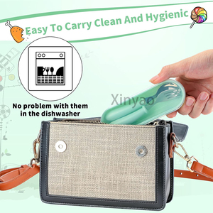 Biểu Tượng Tùy Chỉnh Toddler Đồ Dùng Dforks Và Thìa Thép Không Gỉ Bé Đồ Dùng Bé Bạc Set Với Hộp Lưu Trữ An Toàn Ăn Uống - Product Image 6