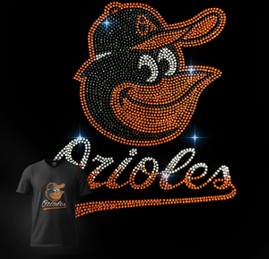 Diseño de Motivo Termoadhesivo Personalizado con el Logotipo del Equipo Deportivo <span class=keywords><strong>Orioles</strong></span> de Baltimore para Bolsas, Ropa y Calzado - Estilo Brillante de Fútbol - Product Image 3
