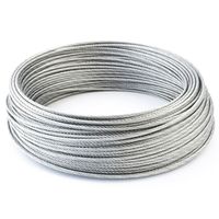 Câble en acier 7x7 / 7x19 1x19 1/8\" 1/4\" 5/32\" 3/16\" 250FT pour garde-corps