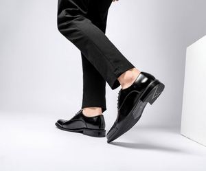 Zapatos de Vestir Personalizados para Hombre, de Cuero Vacuno, con Plataforma de Goma, Punta Baja, con Cordones, Estilo Ejecutivo, con Función de Aumento de Altura, para Invierno - Product Image 6