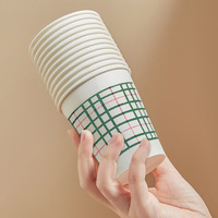 Gobelets en papier jetables biodégradables écologiques à usage quotidien, à paroi simple, en matériau de qualité alimentaire pour boissons chaudes/froides