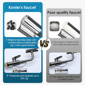 Vòi nước hiện đại cao cấp tùy chỉnh năm <span class=keywords><strong>2025</strong></span>, xoay 360 độ, kiểu thác nước, 4 chức năng, vòi bếp - Product Image 2