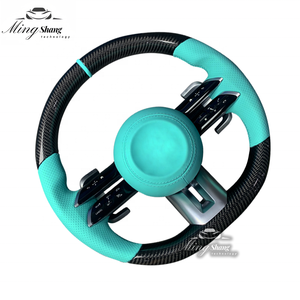El volante azul de <span class=keywords><strong>Tiffany</strong></span> con libélula de fibra de carbono es adecuado para Mercedes-Benz ABSCSEG-Class GLE GLC GLK CLA SLC CLS - Product Image 3