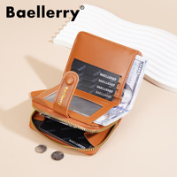 Billetera Cuero untuk Mujer Dama wanita Carteras lipat dua pemegang kartu kecil kulit Pu buaya RFID dompet Pemblokiran untuk wanita