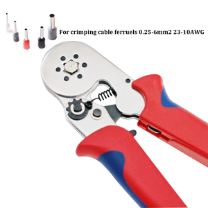 <span class=keywords><strong>Pince</strong></span> à <span class=keywords><strong>sertir</strong></span> manuelle auto-ajustable professionnelle LISIDA LSC8 6-6 en acier au carbone pour embouts de câbles, OEM - Product Image 2