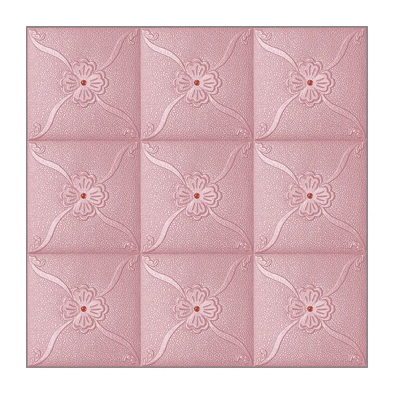 3D diamond foam wallpaper wall sticker flower design soft wallpaper for Living Room Decoration