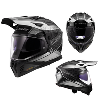 Casque de moto LS2 MX702 Rally à double visière, certifié ABS PC, pour toutes saisons, visière double, motocross, descente, état neuf