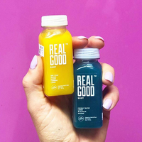 Botol Jus PET Bulat Persegi Mini 60ml 2 Ons Bebas BPA MAYSURE untuk Minuman Energi & Soda dengan Leher Botol 38mm