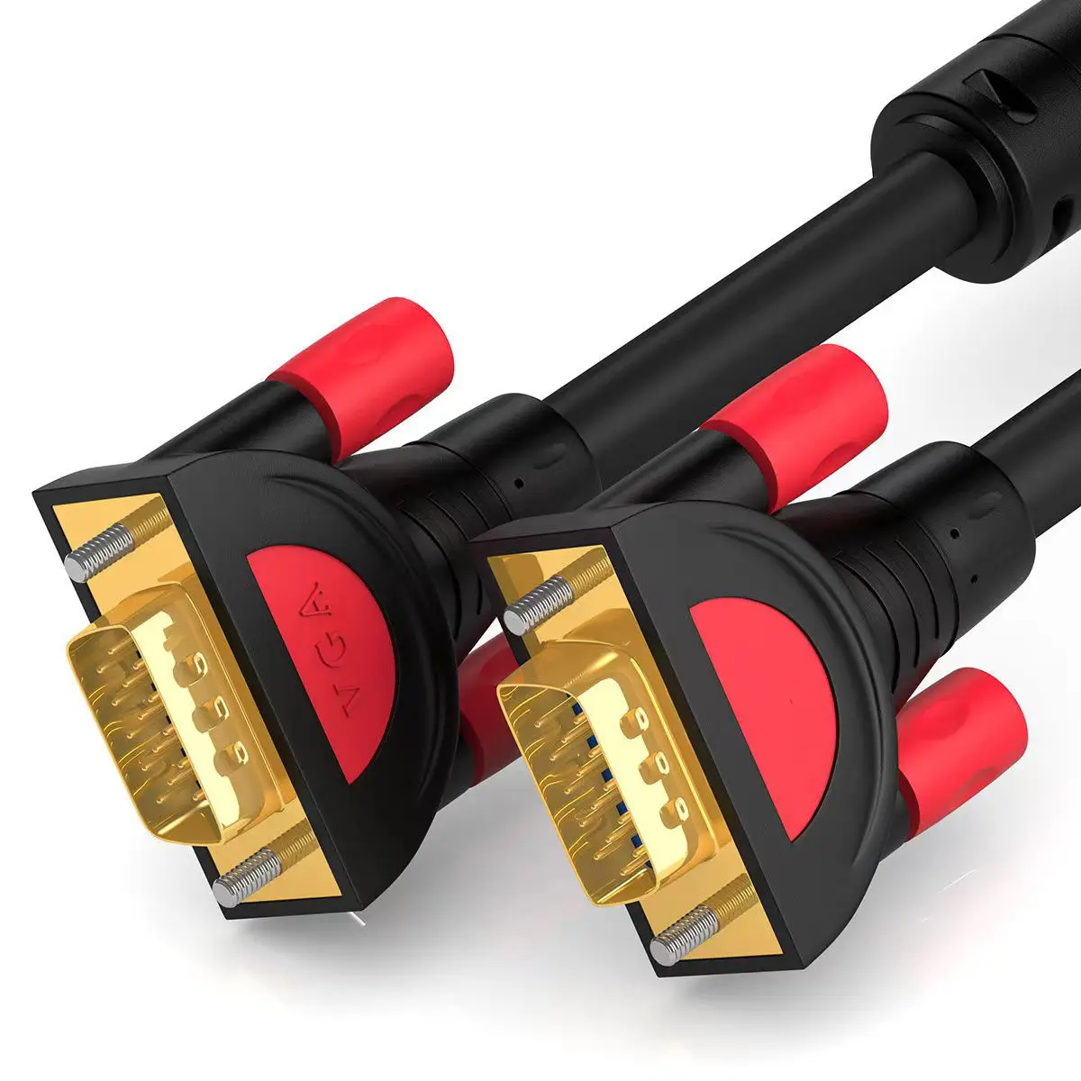 Factory direct selling High Speed 50M Gold Plated male to male 3+9VGA Cable Audio Video Monitor 15Pin PC TV HDTV cable VGA cable