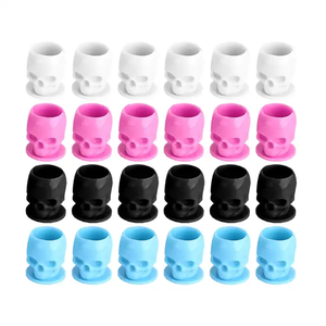 50 Vasos Desechables de Plástico para Tinta de Tatuaje, Tapas para Pigmentos, Accesorios para Maquillaje Permanente - Product Image 1