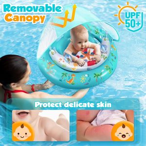 Flotador de Piscina para Bebés con Toldo, de 6 a 36 Meses, Anti-Vuelco, con Protección Solar UPF50+ y Asiento Ajustable - Product Image 2