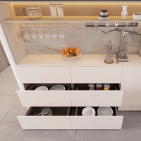 Buffet moderne de luxe européen - Construction en MDF massif de haute qualité, meubles de bar de salle à manger à domicile de style antique avec des quincaillerie haut de gamme