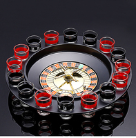 Jeu de Roulette en verre-jeu à boire (2 balles et 16 verres) jeu à boire de Style Casino