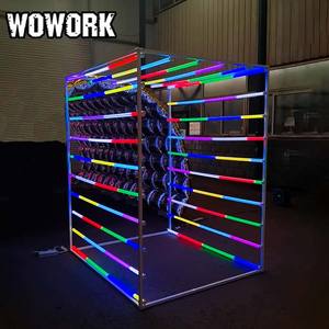 WOWORK 도매 아크릴 잡지 커버 포토 부스, 완벽한 파티 이벤트 장식 배경을 위한 RGB 일러스트레이션 조명 포함 - Product Image 6