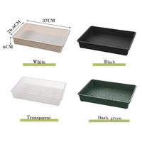 Nouvelle soucoupe rectangulaire pour pot de fleurs, plateau de récupération d'eau, soucoupes en plastique robustes pour plantes d'intérieur et d'extérieur