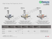 Nouveau système de propulsion marine Rawsuns 15 kW 20 CV avec hélice à poussoir 96 V à double entraînement RPD15 avec batterie pour catamaran de 14 m