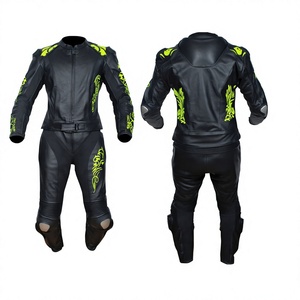 Combinaison de moto en cuir noir pour homme, une pièce, équipement de protection pour la conduite - Product Image 6
