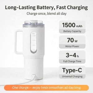 <span class=keywords><strong>Licuadora</strong></span> Portátil Inteligente Tritan Libre de BPA, Recargable por USB, <span class=keywords><strong>Botella</strong></span> Mezcladora Inalámbrica para Batidos y Smoothies - Product Image 4