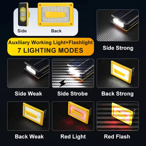 30W luce a LED a <span class=keywords><strong>energia</strong></span> <span class=keywords><strong>solare</strong></span> con ricarica a <span class=keywords><strong>energia</strong></span> <span class=keywords><strong>solare</strong></span> e 11 modalità di <span class=keywords><strong>faro</strong></span> da lavoro posteriore staccabile - Product Image 4