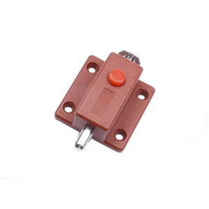 Butée de porte Norton à ressort, type A, en ABS, loquet automatique pour porte de placard avec bouton rouge pour porte en bois - Product Image 3