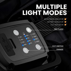 COB ซุปเปอร์ไบรท์ 8000mAh ไฟ LED ทำงานแบบชาร์จไฟได้หรี่แสงได้ 2000LM แบตเตอรี่สปอตไลท์อลูมิเนียม 6500K สำหรับถนนโรงแรมเวิร์คช็อป CO - Product Image 3