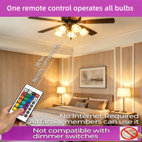 Ampoule infrarouge E26 A19 RGBW 6W 470 LM pour télécommande IR, ampoule LED à intensité variable, ampoules intelligentes pour la maison
