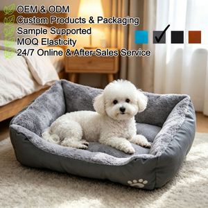 Pet Bed Sofa for Dogs <b>Cats</b> Eco-Friendly Oxford Cloth Anti-Slip Short <b>Plush</b> PP Cotton Comfortable Winter XL - Product Image 1