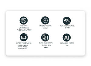 Coche eléctrico de 4 puertas y 5 plazas BYD <span class=keywords><strong>Hanan</strong></span> mediano y grande, coche eléctrico de China con entrada sin llave - Product Image 5