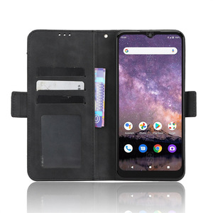 Étui portefeuille à rabat en cuir à rayures végétales avec emplacements pour plusieurs cartes, pour <span class=keywords><strong>téléphone</strong></span> <span class=keywords><strong>Wiko</strong></span> Voix/U616AT - Product Image 3