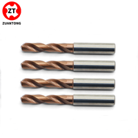 ZUANTONG 1 pièce CNC 60 degrés, foret 5D en acier au tungstène allié avec revêtement titane pour machine de taraudage, pour métaux faibles/moyens/forts