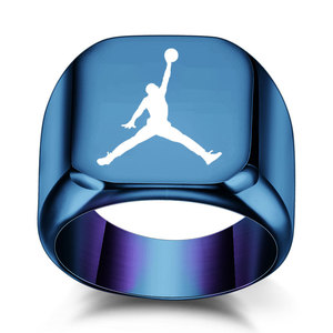 <strong>Jordan</strong> Logo Square Ring 18mm Stainless Steel Unisex Fashion Jewelry Gift - Product Image 5