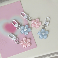 Aksesoris Tas Sekolah Gantungan Kunci Bunga Transparan Jelly Cherry Blossom Romantis Lucu, Hadiah Ulang Tahun