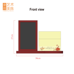 Đồ trưng bày kính mắt trang trí, thân thiện với môi trường, có thể tùy chỉnh, họa tiết cổ điển, màu đỏ vàng, chất liệu gỗ/kim loại, sơn xịt - Product Image 3