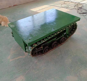 แชสซีตีนตะขาบยางเหล็กไฟฟ้าควบคุมระยะไกลด้วยรีโมทคอนโทรล 24v 48v สำหรับรถดัมพ์บรรทุก รถขุดเจาะขนาดเล็ก และรถใช้งานในฟาร์ม - Product Image 3