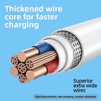 Câble de données Type-C pour téléphone portable à prix réduit pour Android/iPhone avec charge rapide et transfert de données, 4 cœurs PVC, sortie 2A-6A