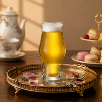 Verre à bière artisanale IPA transparent de 450 ml avec logo personnalisé, verre à base épaisse pour bar, pub, maison, passe au lave-vaisselle