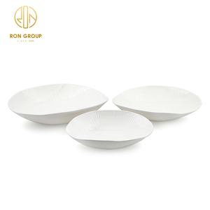 Vaisselle en porcelaine moderne irrégulière <span class=keywords><strong>de</strong></span> 10,5/12,5/14,5 pouces, assiette à nouilles, assiette à steak, service <span class=keywords><strong>de</strong></span> traiteur, hôtel, restaurant, usage commercial - Product Image 5