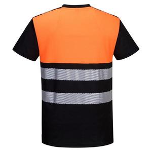 PORTWEST - PW311BKO4XL PW3 <b>High</b> visibility black/orange class 1 <b>T</b>-<b>shirt</b> - EAN 5036108351275 HI-<b>VIS</b> WORKWEAR - Product Image 2