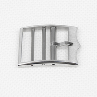 Vente en gros d'usine Boucle de montre en acier inoxydable finition brossée couleur argent Fermoir pour bracelets de montre